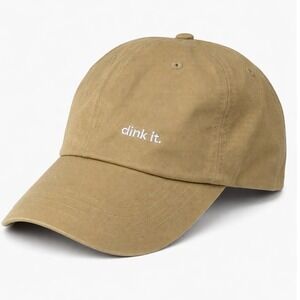 Yupoong The Classics Clink It Embroidered Dad Hat Khaki Tan Cotton Strapback Cap